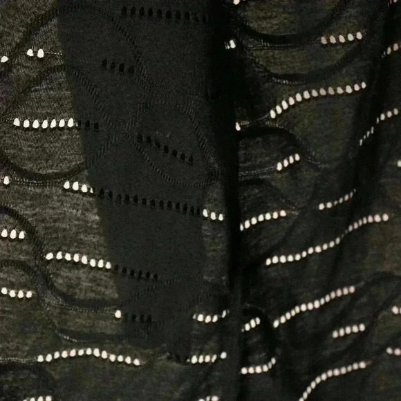 JM Collection Petite cardigan with hole detailed pattern women black - Picture 2 of 12